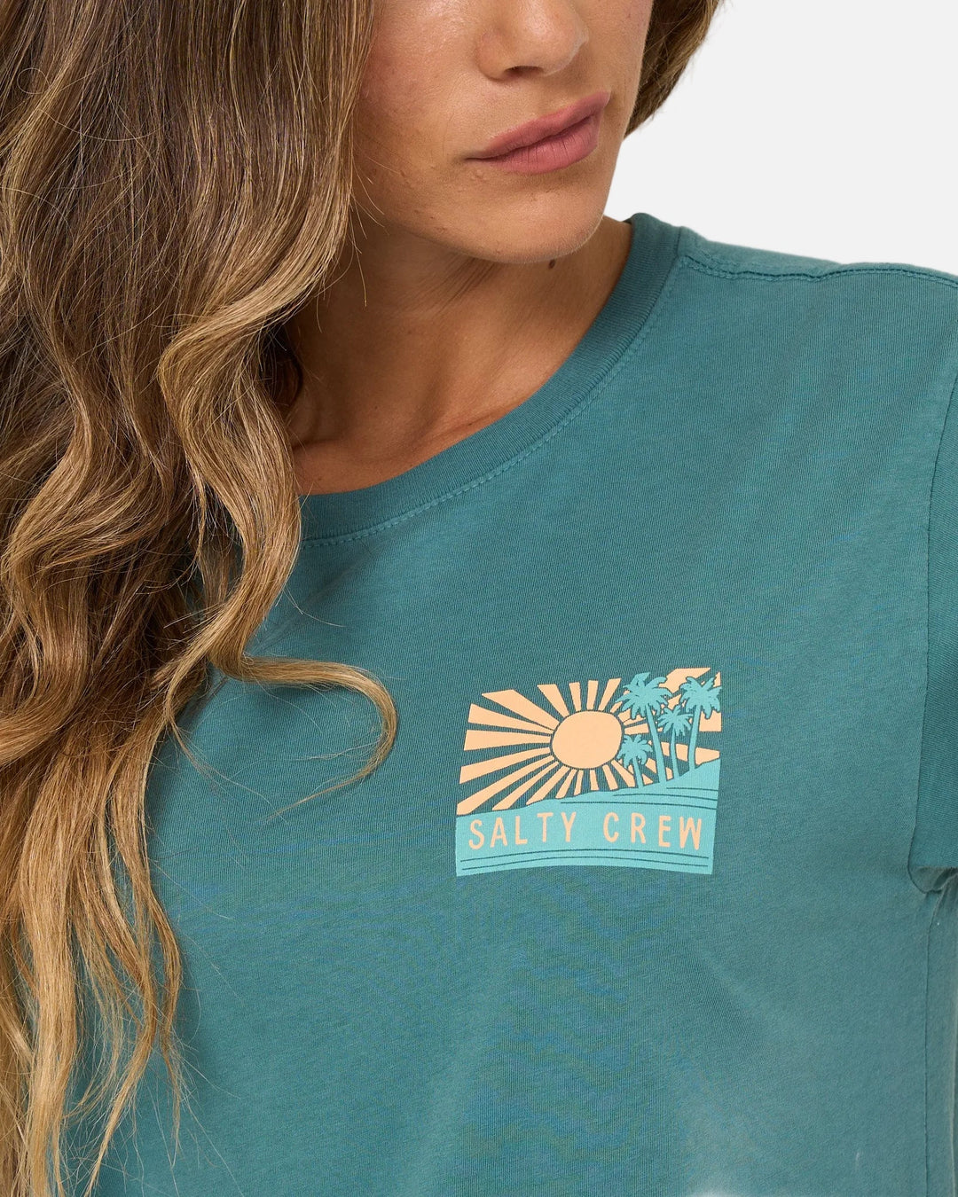 Salty Crew Rise And Smile Bf Tee Camiseta Mujer