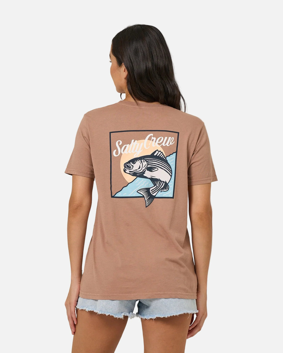 Salty Crew Fish Stamp Bf Tee Camiseta Mujer