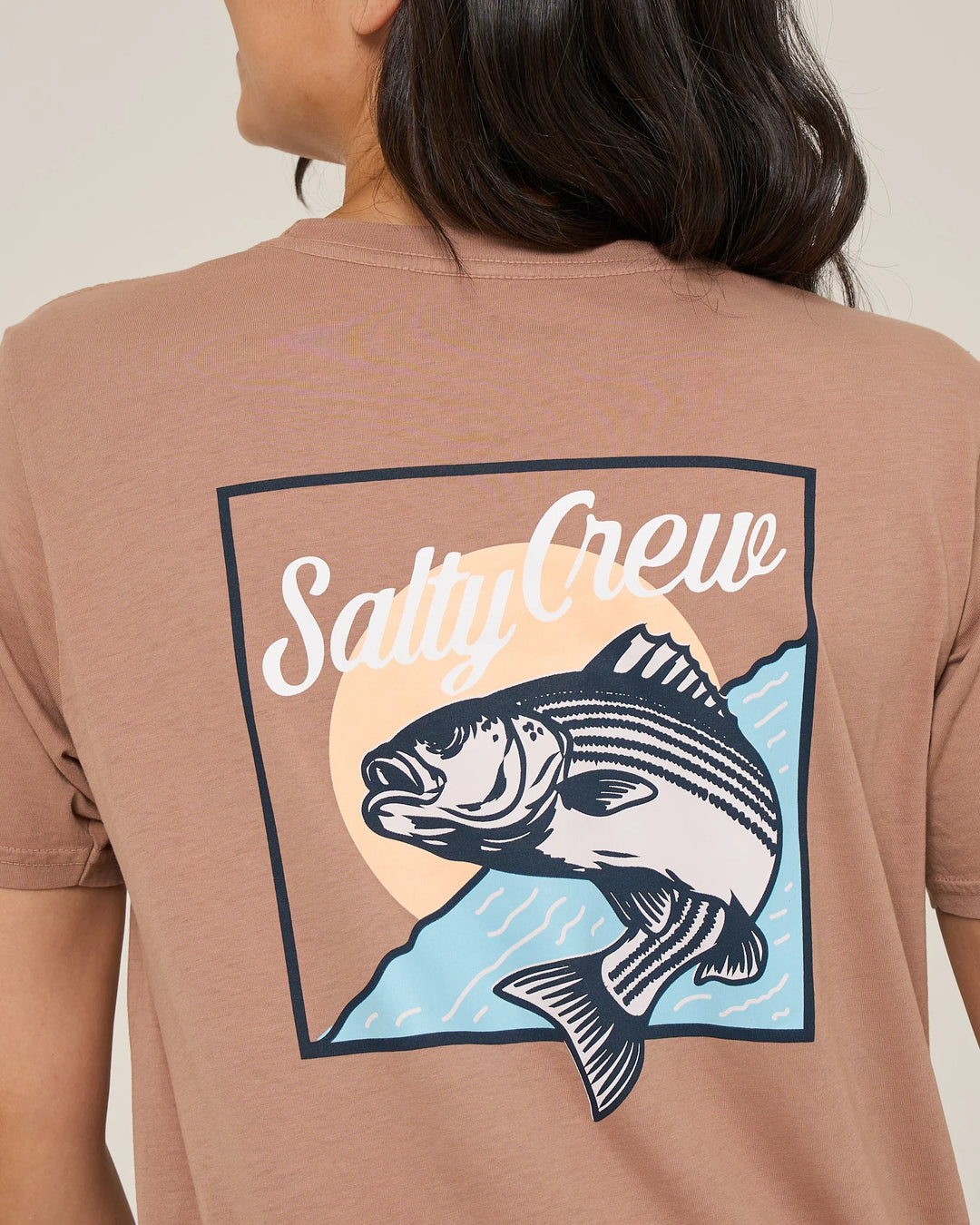 Salty Crew Fish Stamp Bf Tee Camiseta Mujer