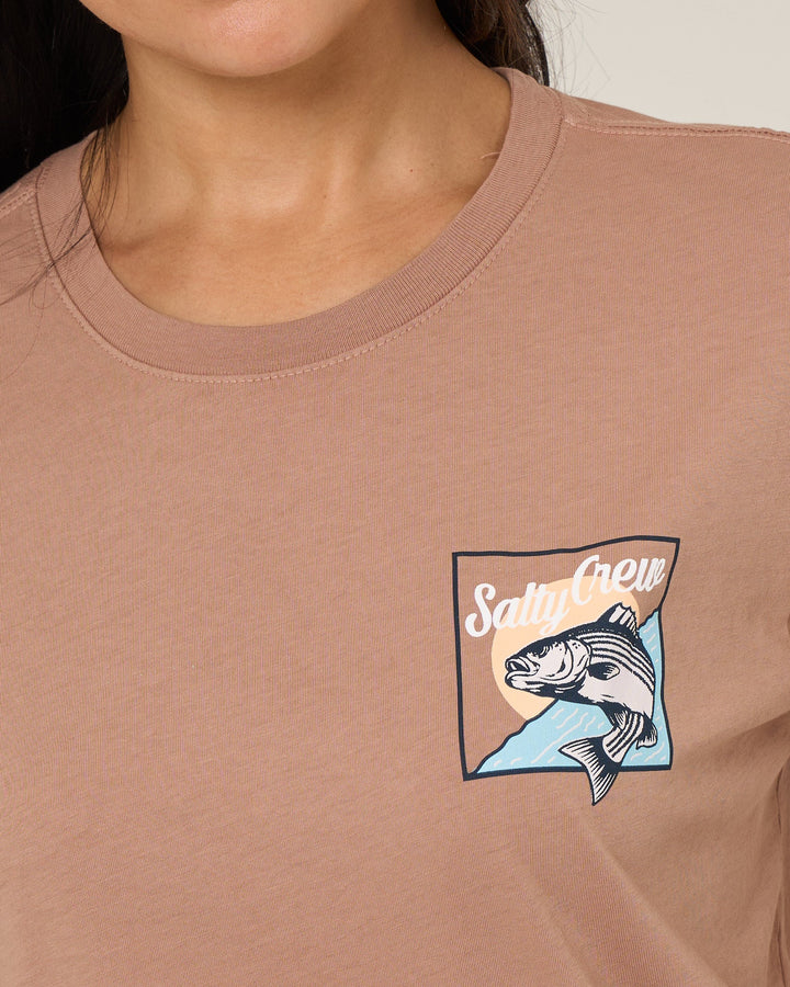 Salty Crew Fish Stamp Bf Tee Camiseta Mujer