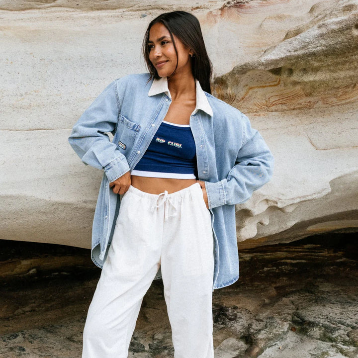 Rip Curl Surf Side Relaxed Denim Chaqueta Vaquera Mujer