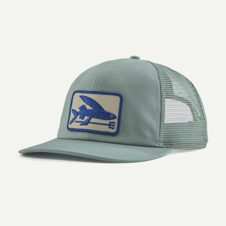 Patagonia Flying Fish Relaxed Trucker Cap Cover Green Gorra Hombre
