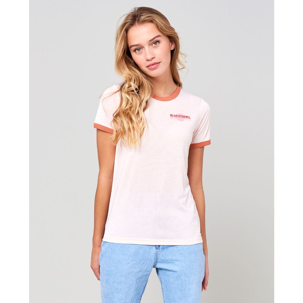 Rip Curl Swell Lines Ringer Camiseta Mujer