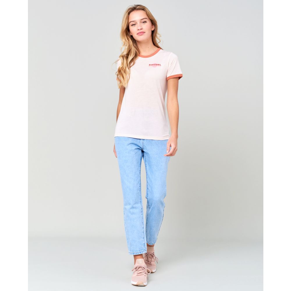 Rip Curl Swell Lines Ringer Camiseta Mujer