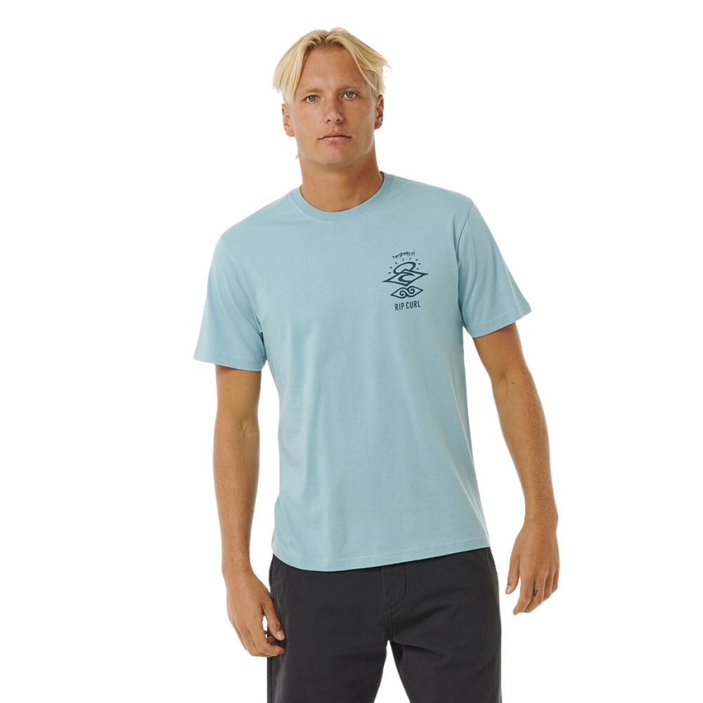 Rip Curl Search Icon Tee Camiseta Hombre Verde Claro