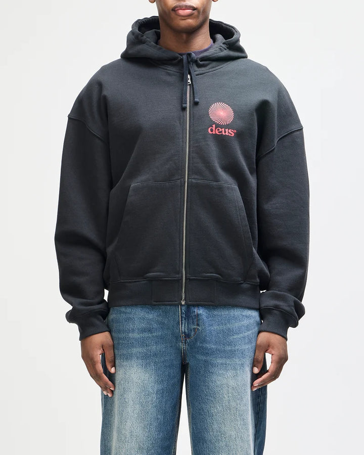 Deus Ex Machina Strata Zip Hoodie Sudadera con Capucha y Cremallera Hombre