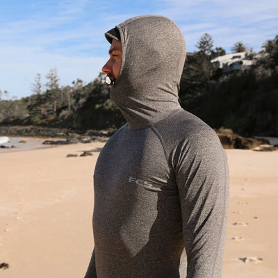 FCS Essential Hooded Licra Manga Larga Hombre