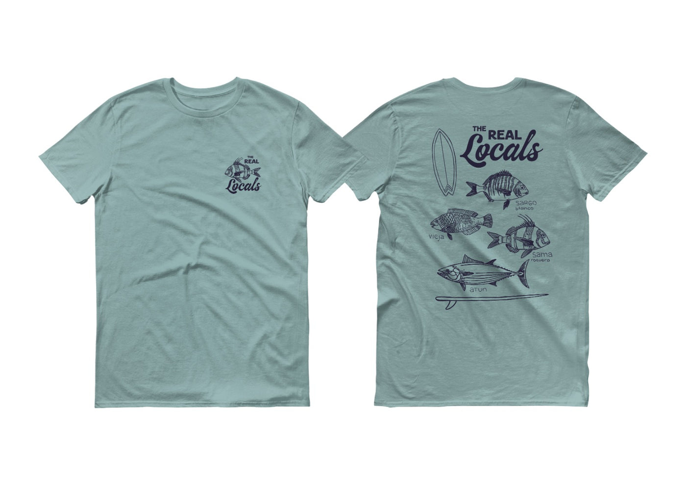 Famara Power Peces The Real Locals Camiseta Adulto Unisex