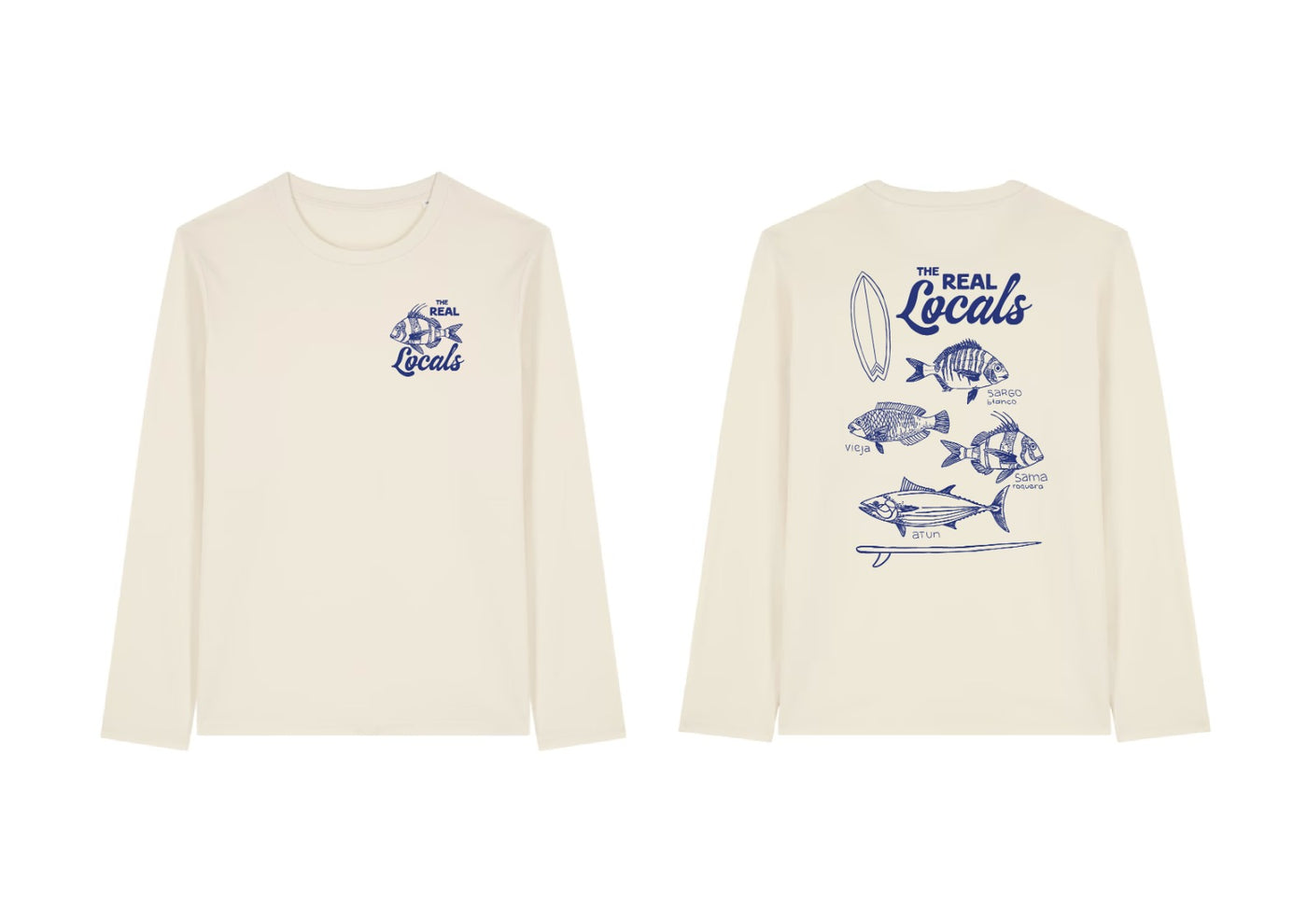 Famara Power Peces The Real Locals Camiseta Manga Larga Adulto Unisex