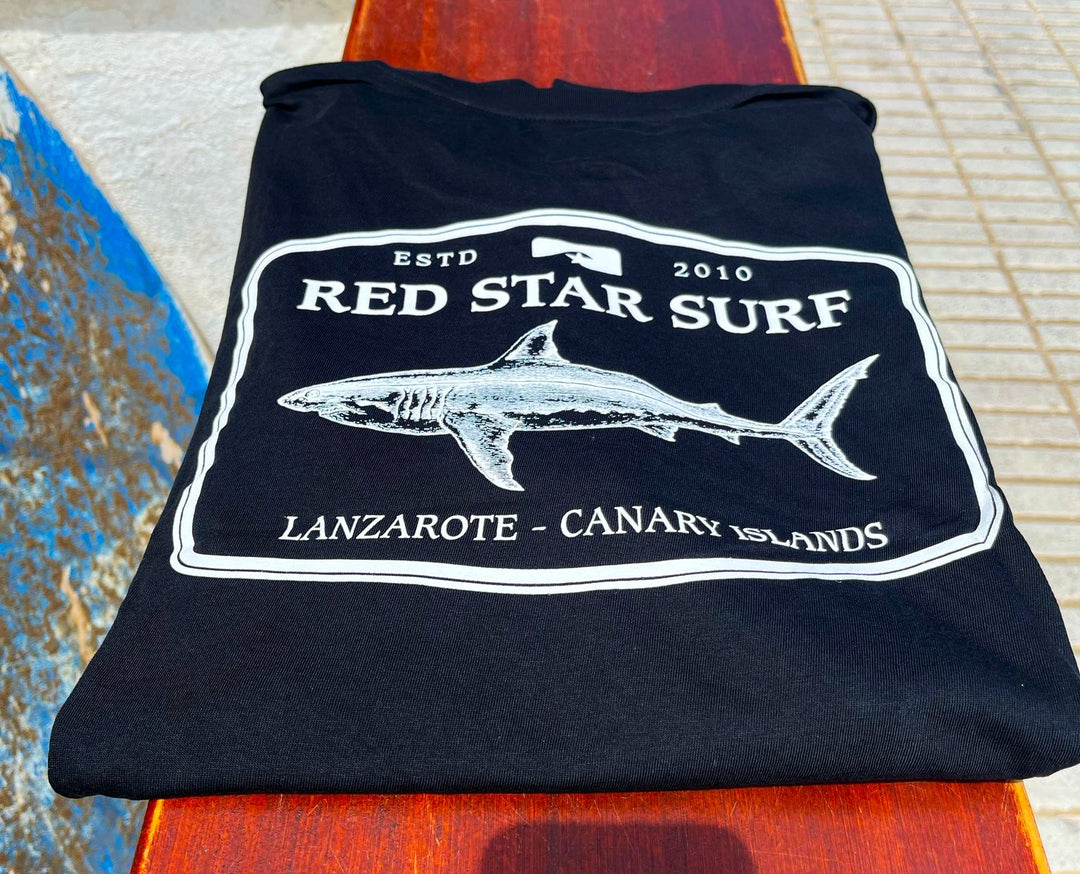 Red Star Surf Tiburon Camiseta Adulto Unisex