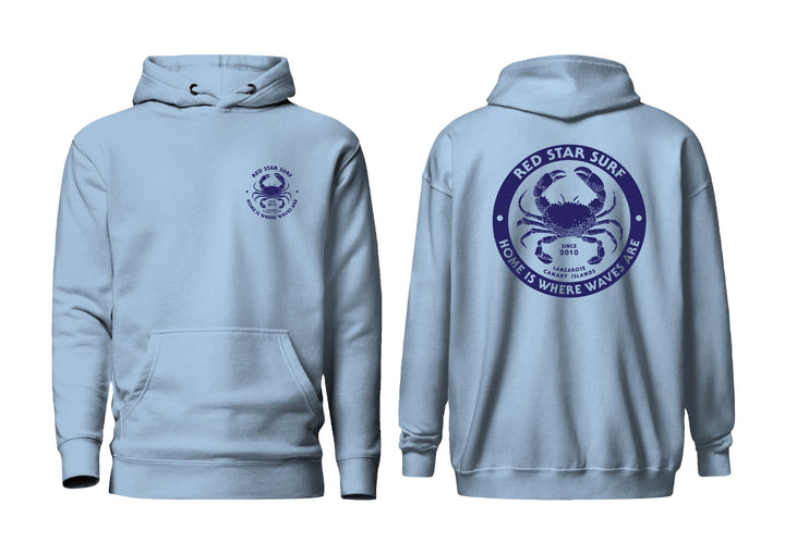 Red Star Surf Cangrejo Sudadera Con Capucha Unisex