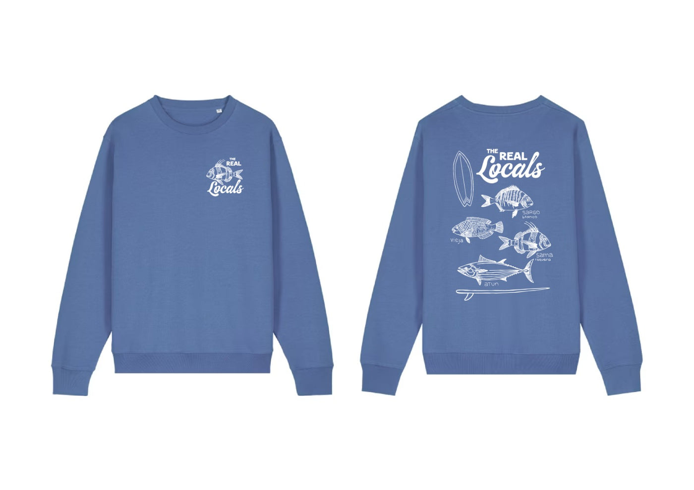 Famara Power Peces The Real Locals Sudadera Sin Capucha Adulto Unisex