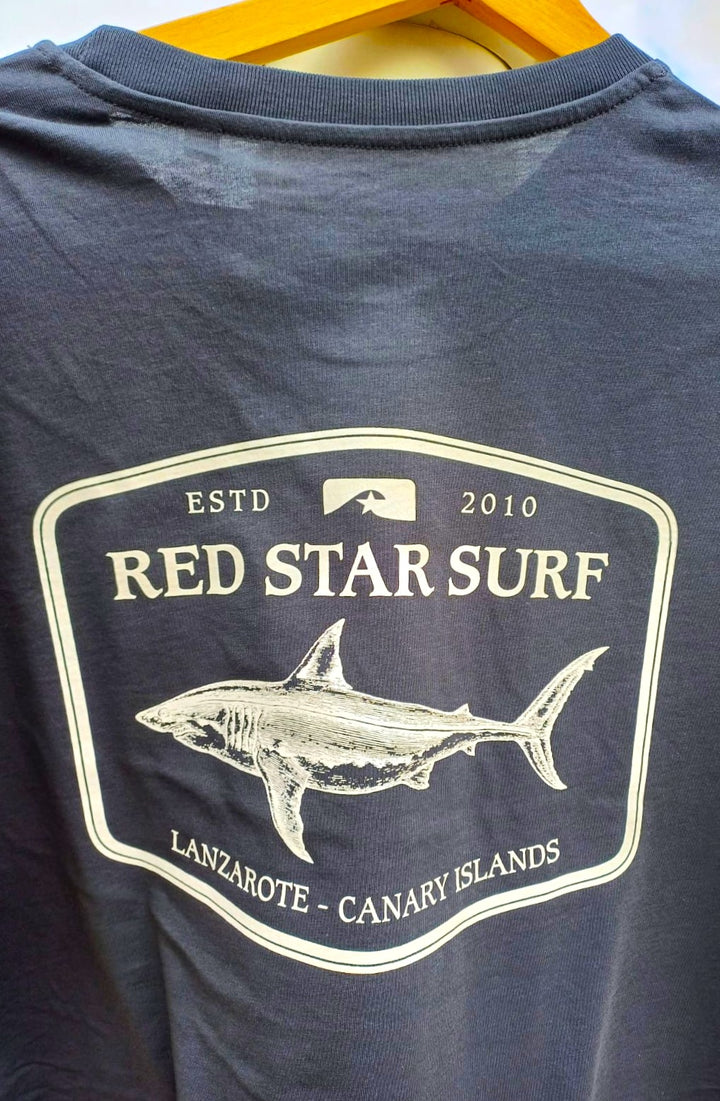 Red Star Surf Tiburon Camiseta Adulto Unisex