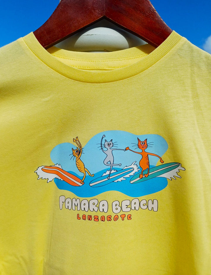 Famara Power Gatos Camiseta Niño Unisex