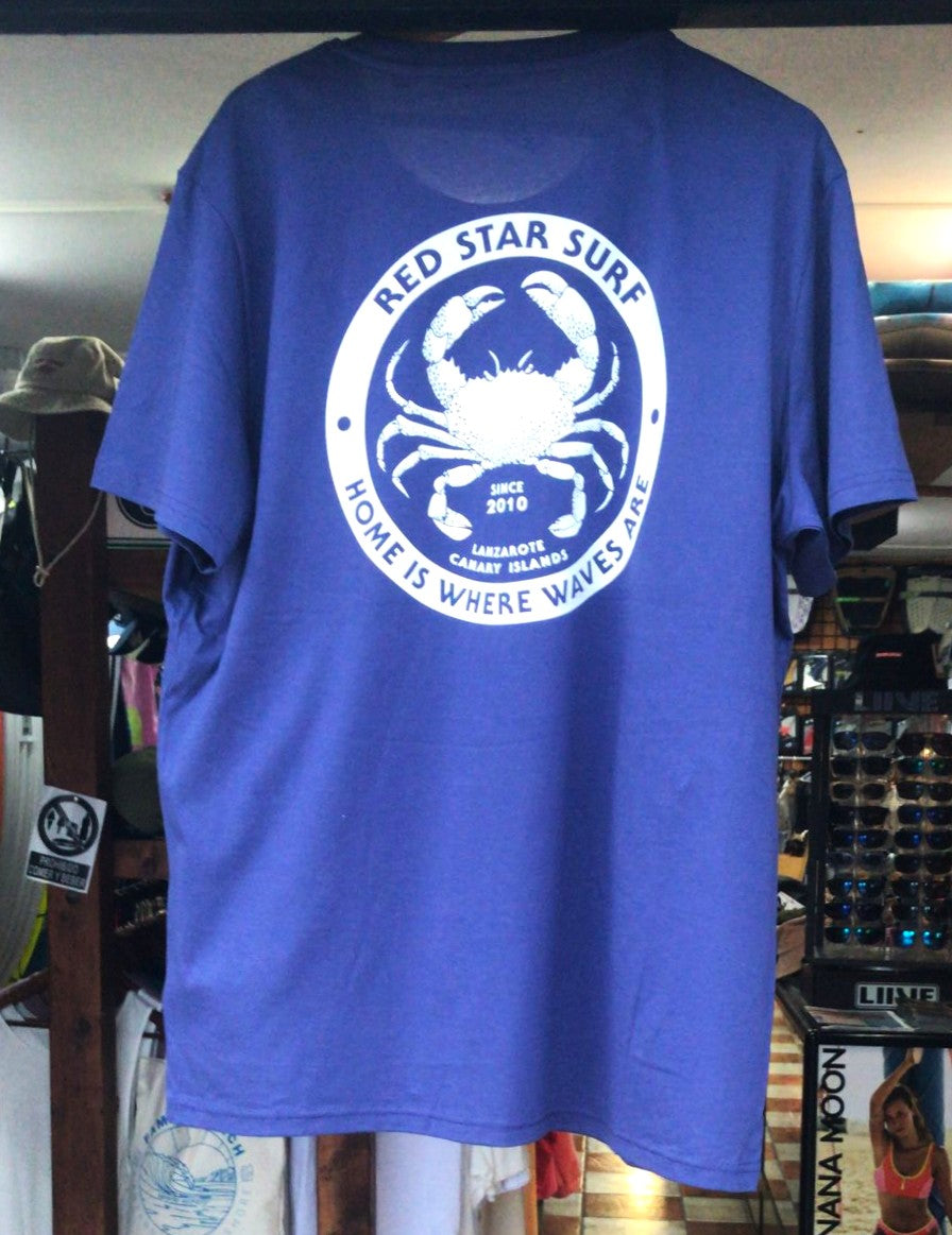 Red Star Surf Cangrejo Camiseta Adulto Unisex