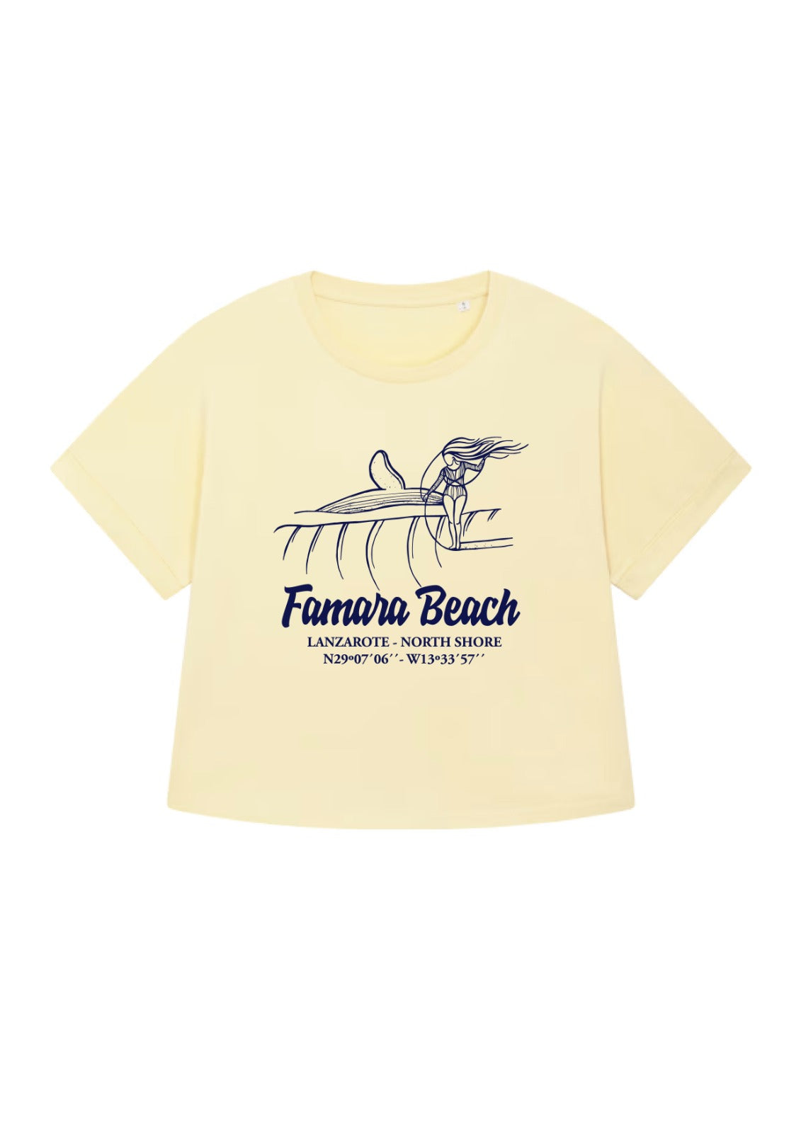 Famara Power Famara Beach Chica Ballena Playa Camiseta Mujer