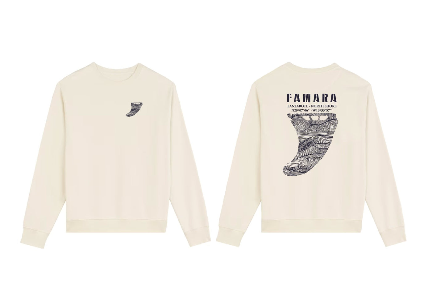 Famara Power Quilla Fin Sudadera Sin Capucha Adulto Unisex