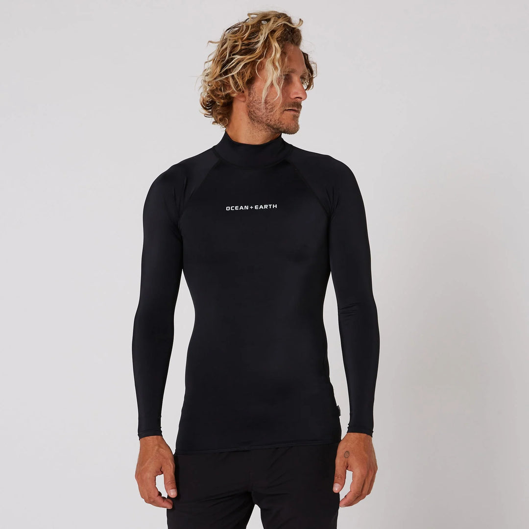 Ocean &amp; Earth Mens Script L/S Rash Licra Hombre