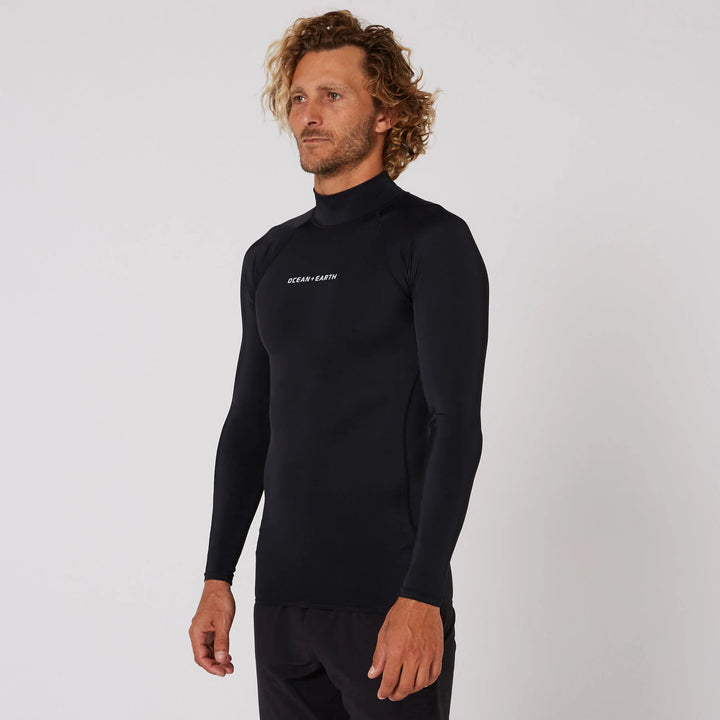 Ocean &amp; Earth Mens Script L/S Rash Licra Hombre