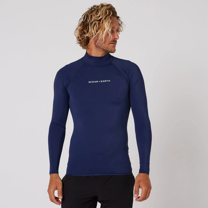 Ocean &amp; Earth Mens Script L/S Rash Licra Hombre