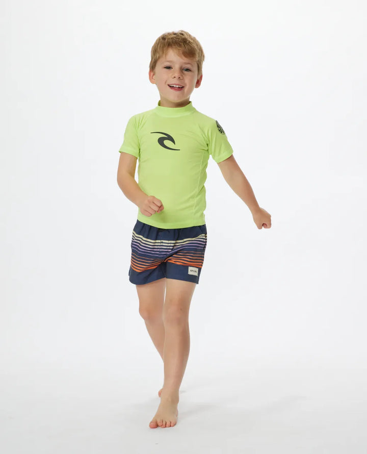 Rip Curl Brand Wave UPF Licra Manga Corta Niño