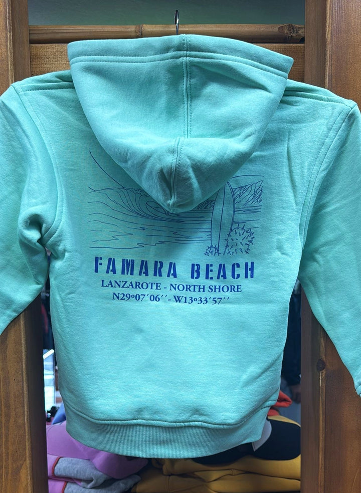 Famara Power Playa Famara Sudadera con Capucha y Cremallera Niño
