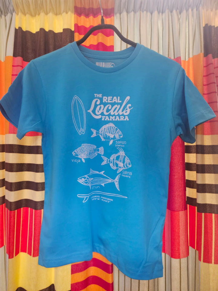 Famara Power Peces The Real Locals Camiseta Niño Unisex
