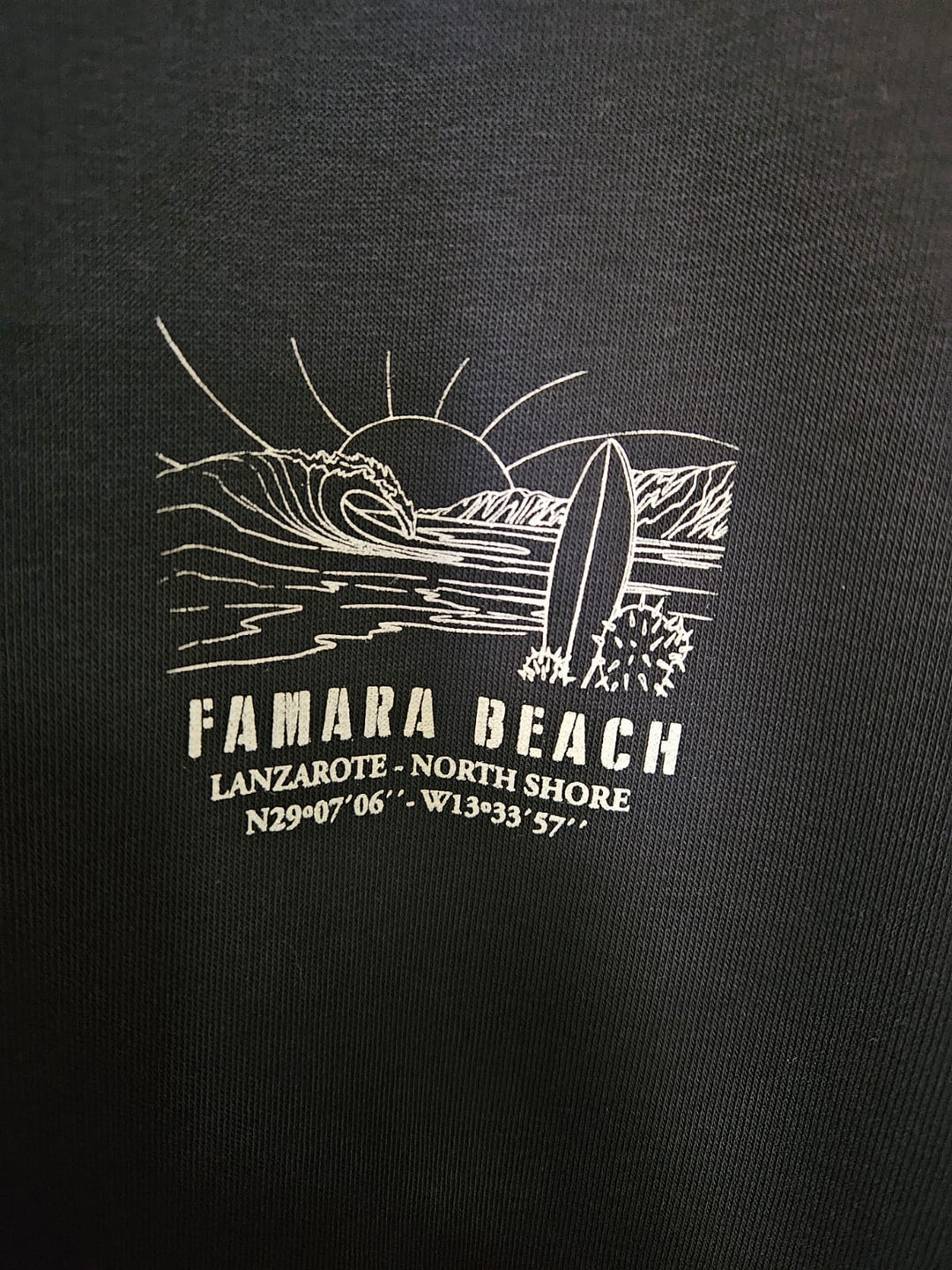 Famara Power Playa Famara Sudadera Sin Capucha Adulto Unisex Negro