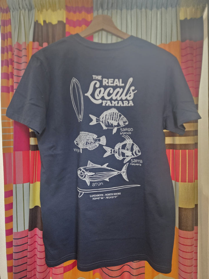 Famara Power Peces The Real Locals Camiseta Adulto Unisex