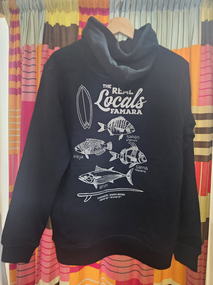 Famara Power Peces The Real Locals Sudadera Con Capucha Unisex