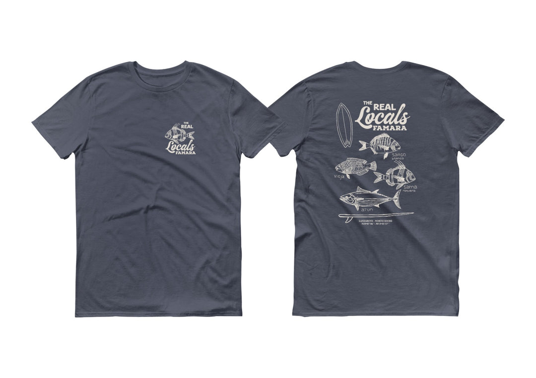 Famara Power Peces The Real Locals Camiseta Adulto Unisex