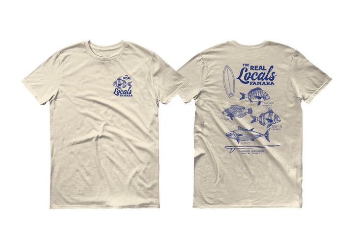 Famara Power Peces The Real Locals Camiseta Adulto Unisex