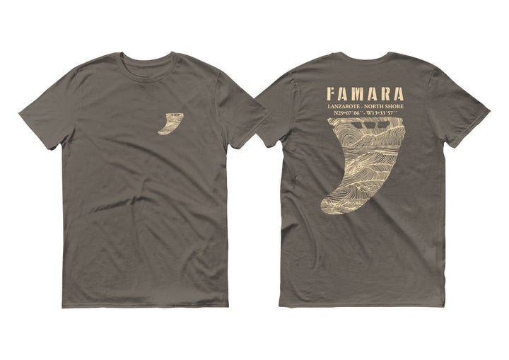 Famara Power Quilla Fin Camiseta Adulto Unisex Marrón