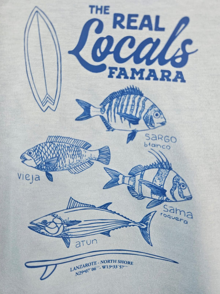 Famara Power Peces The Real Locals Camiseta Bebé Unisex
