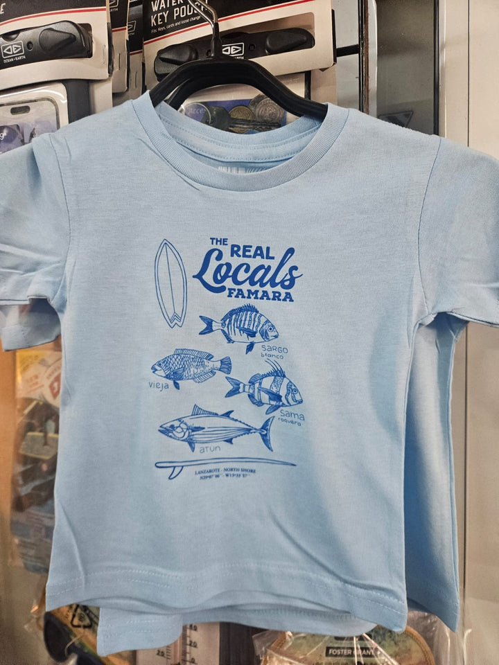 Famara Power Peces The Real Locals Camiseta Bebé Unisex