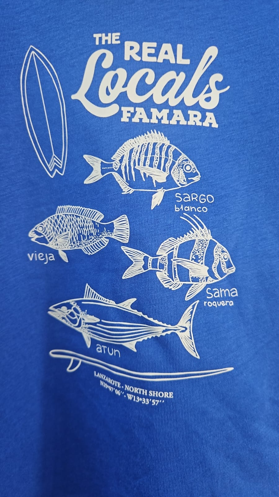 Famara Power Peces The Real Locals Camiseta Bebé Unisex