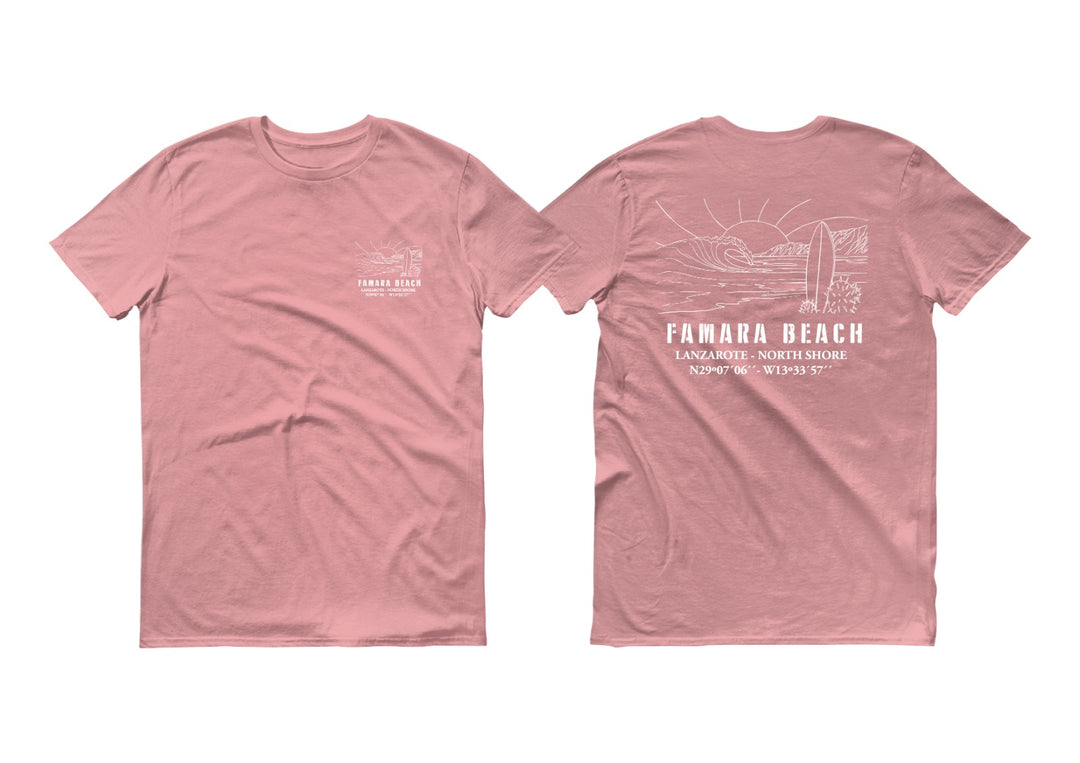Famara Power Playa Famara Camiseta Adulto Unisex Rosa