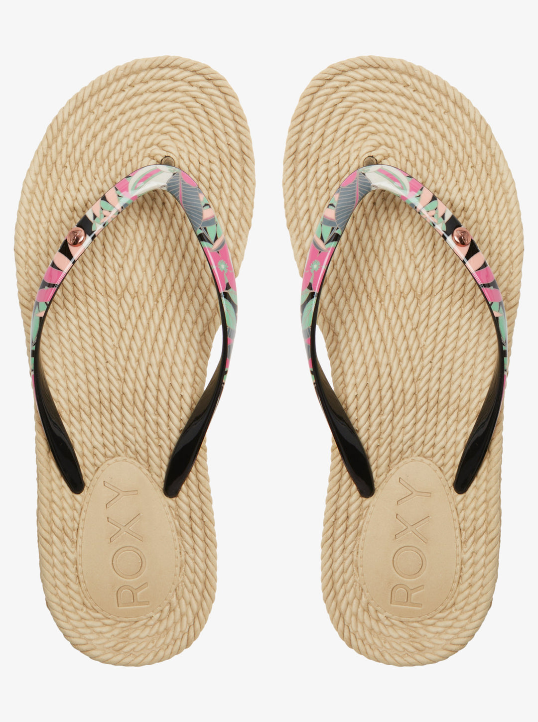 Roxy South Beach III Chanclas Mujer Negro/Rosa