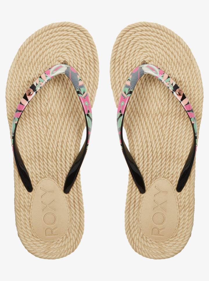 Roxy South Beach III Chanclas Mujer Negro/Rosa