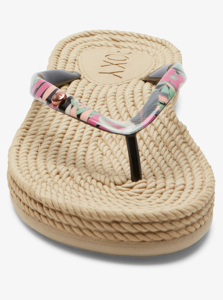 Roxy South Beach III Chanclas Mujer Negro/Rosa