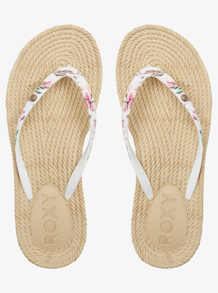 Roxy South Beach III Chanclas Mujer Blanco