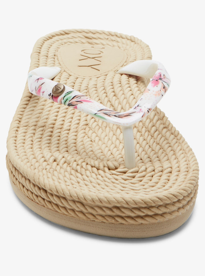 Roxy South Beach III Chanclas Mujer Blanco