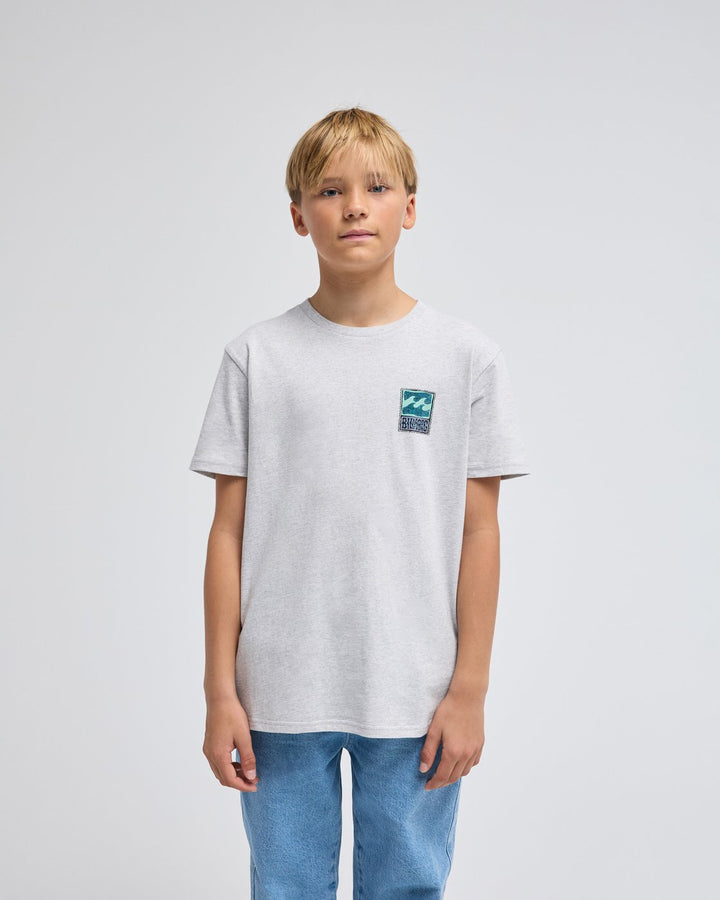 Billabong Stamp SS Light Grey Heather Chicos 8-16