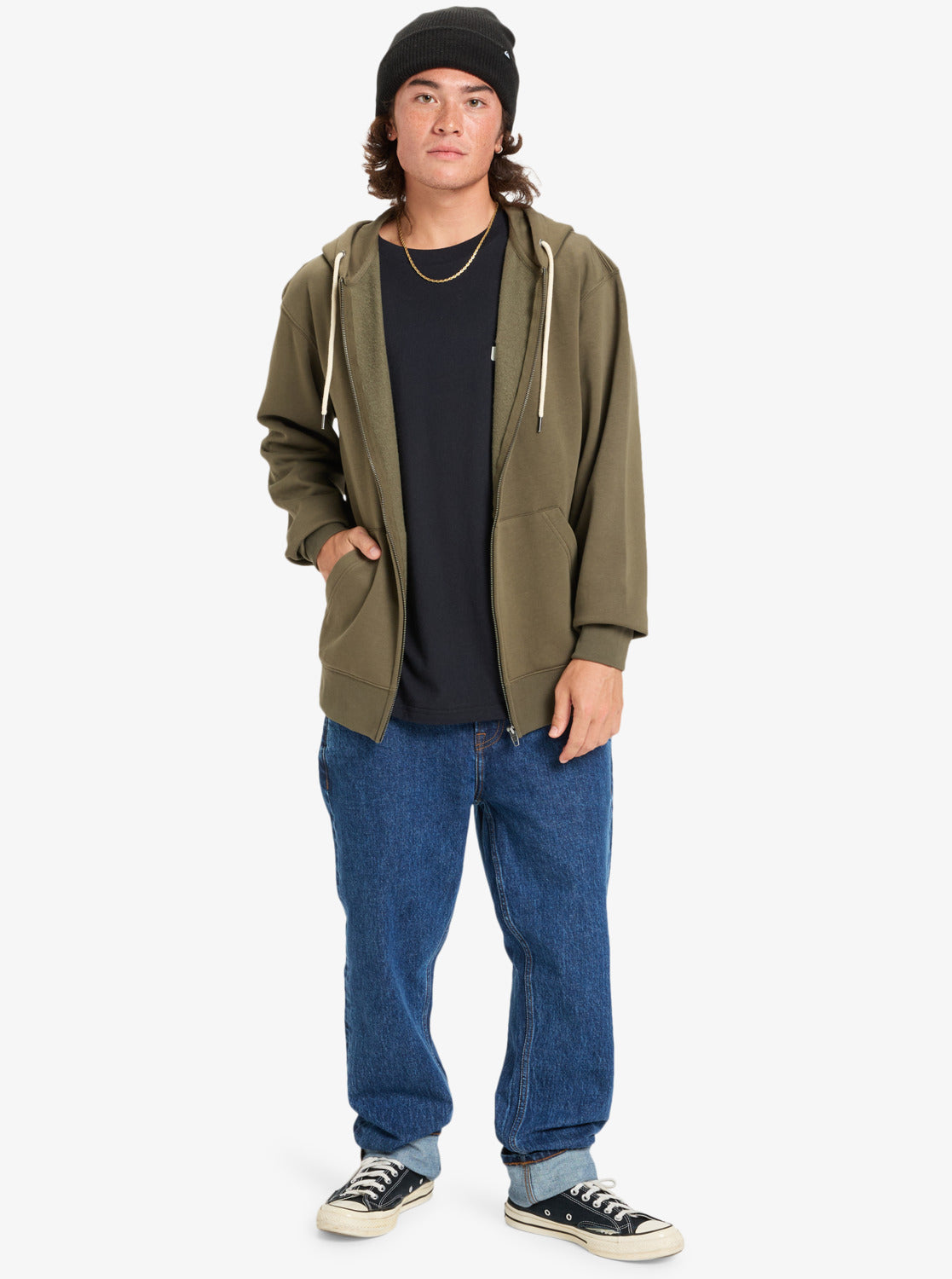 Quiksilver Salt Water Zip Sudadera Con Capucha y Cremallera Hombre