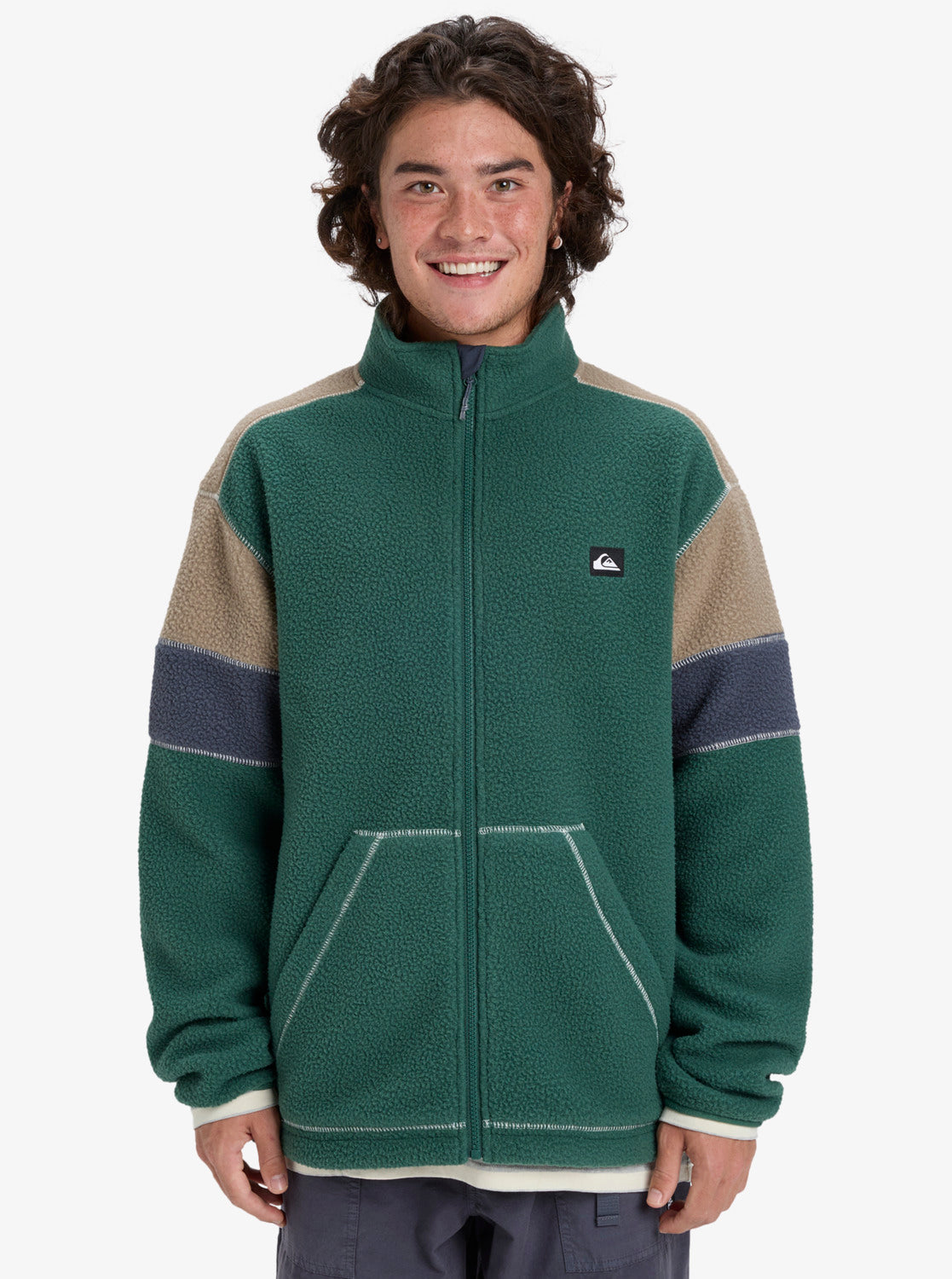 Quiksilver Clean Coast Block Polar con cremallera Hombre