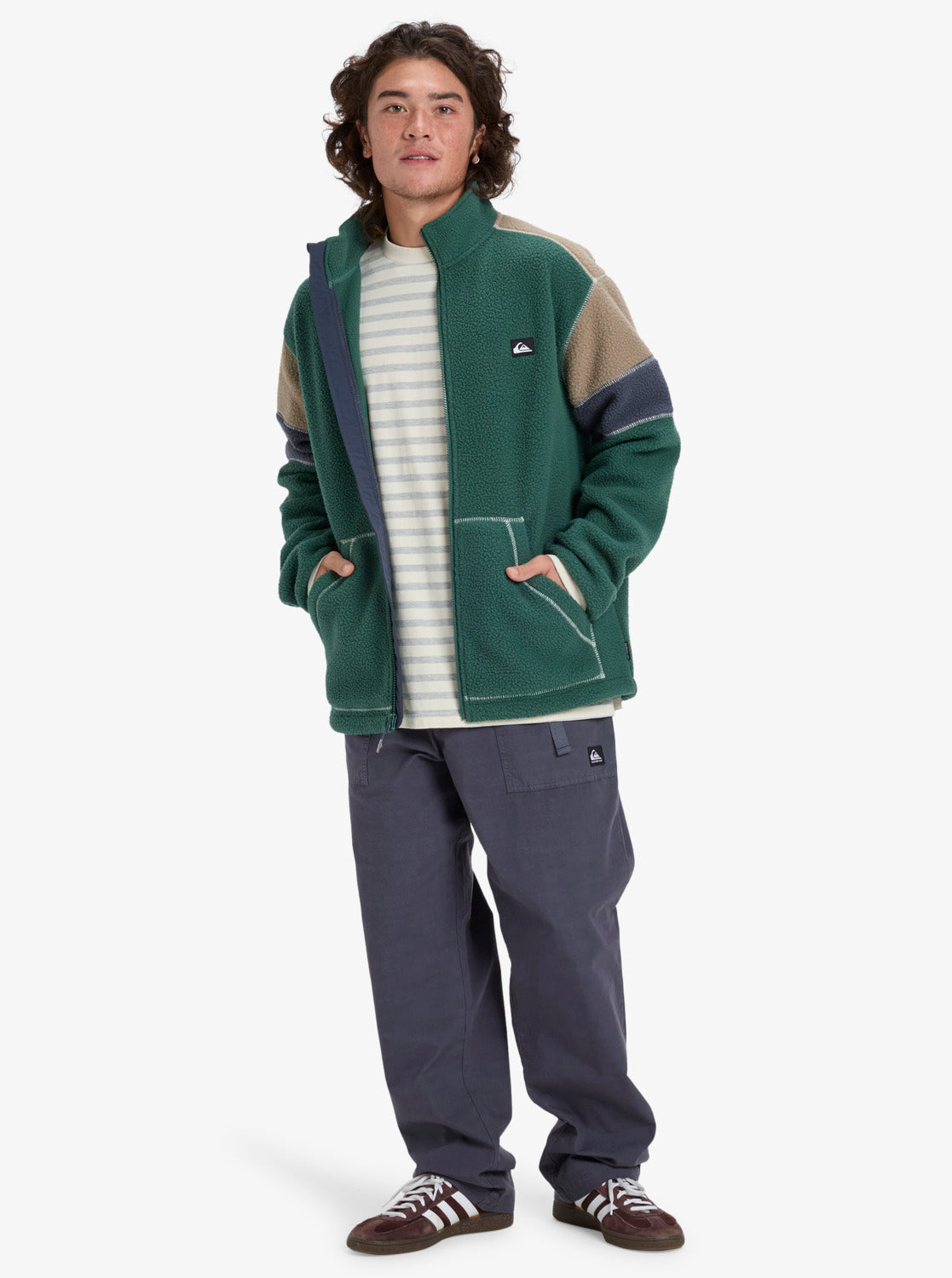 Quiksilver Clean Coast Block Polar con cremallera Hombre