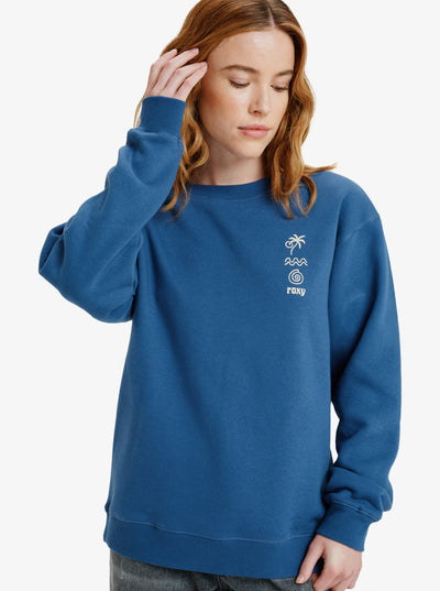 Roxy Surf Stoked Crew Brushed Vintage Sudadera Sin Capucha De Mujer