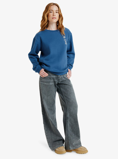 Roxy Surf Stoked Crew Brushed Vintage Sudadera Sin Capucha De Mujer