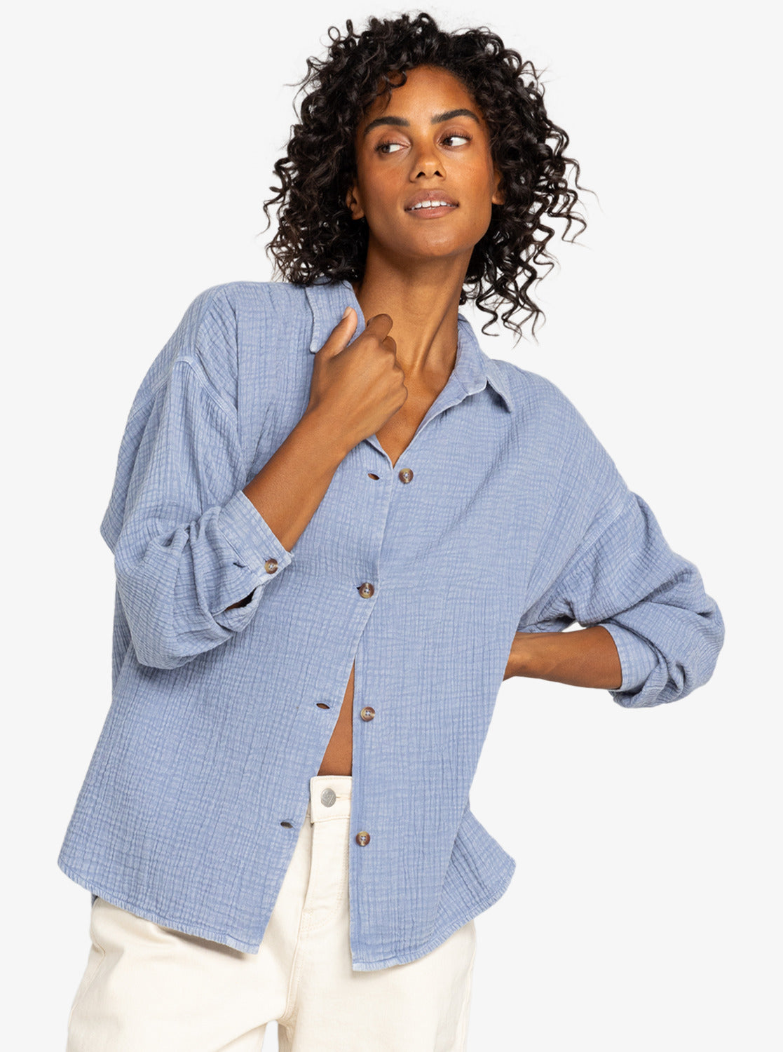 Roxy Morning Time Washed Camisa Mujer