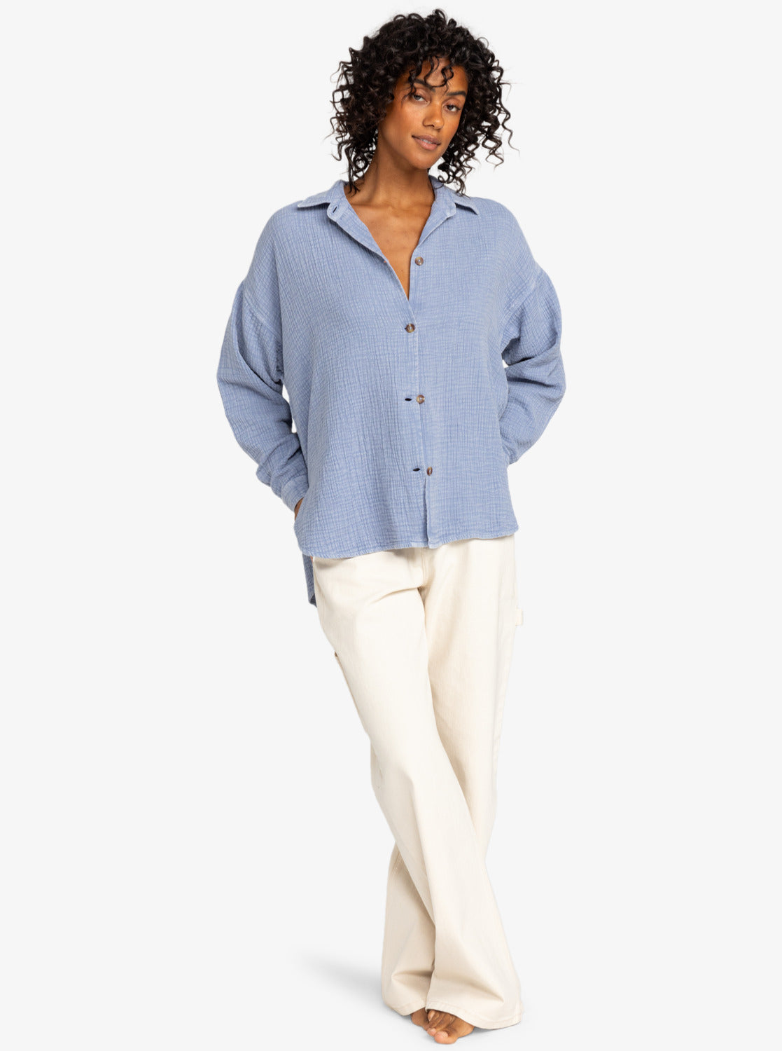 Roxy Morning Time Washed Camisa Mujer